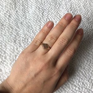 Diamond shaped signet ring